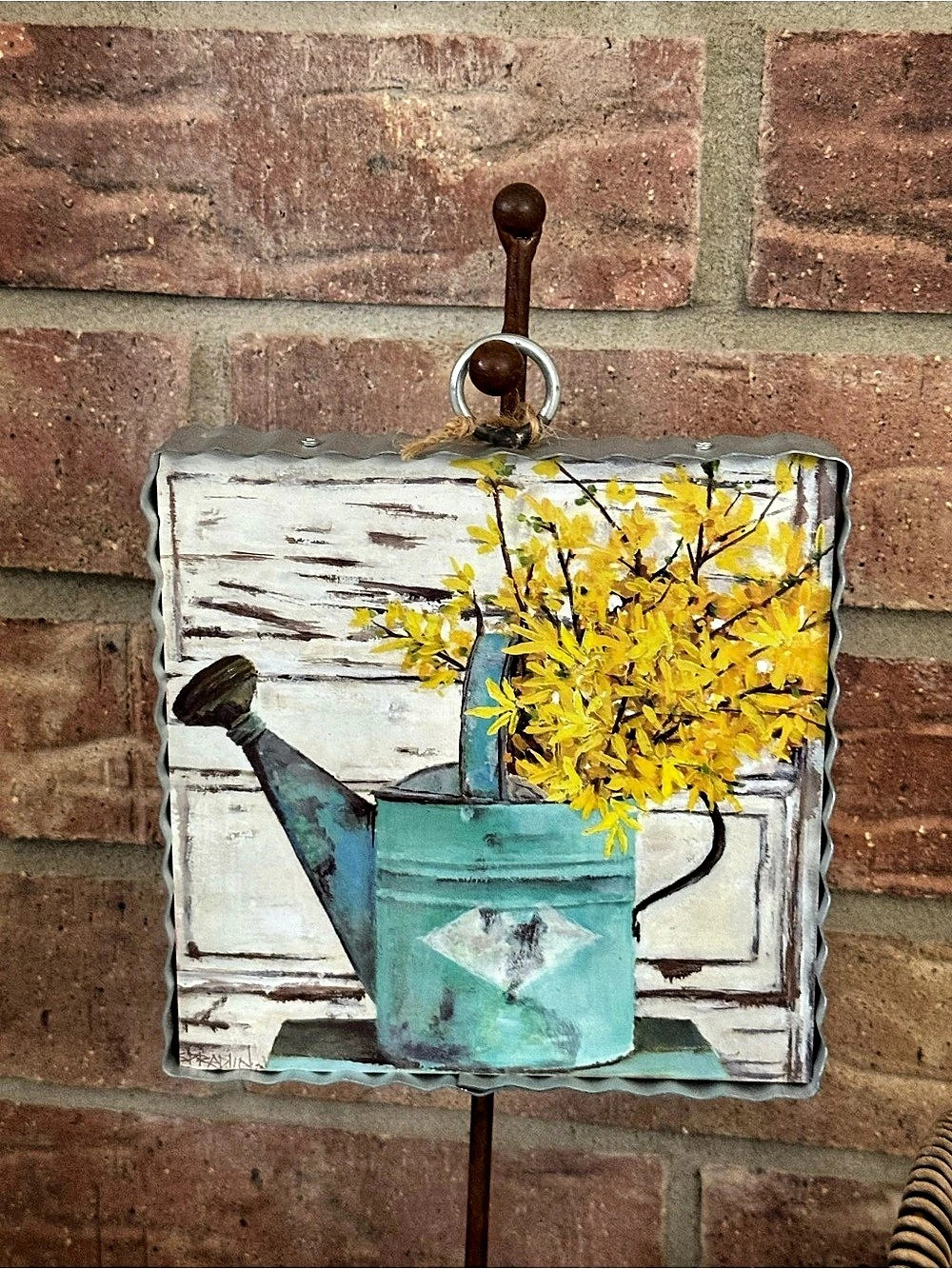 The Round Top Collection Mini Watering Can w/florals